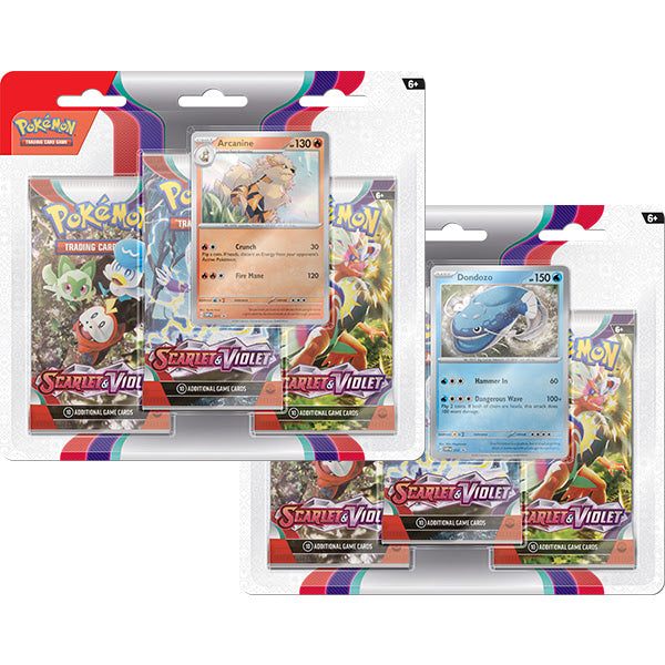 SV1.0 - Scarlet & Violet Base Set 3-Pack Blister (Assortment)  Dodo Games