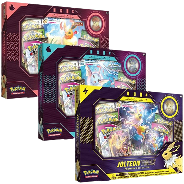 Vaporeon / Jolteon / Flareon VMax Premium Collection Box  Assortment