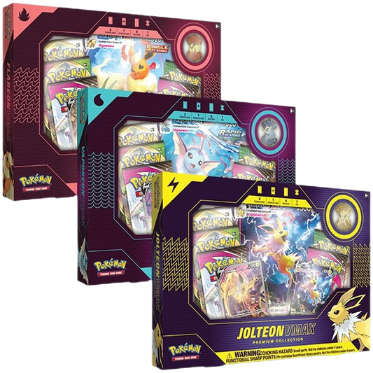 Vaporeon / Jolteon / Flareon VMax Premium Collection Box  Assortment