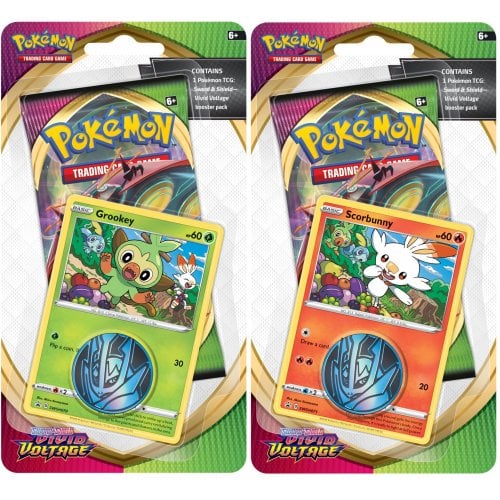 SWSH4.0 - Vivid Voltage - Checklane Blister Bundle - Grookey & Scorbunny